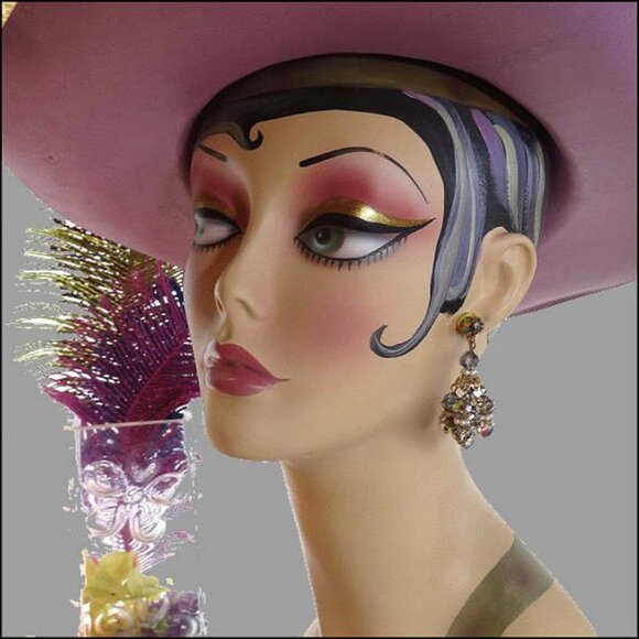 1950s Hattie Carnegie Chandelier Earrings Silver Crystals w Pearls - Picture 4 of 7